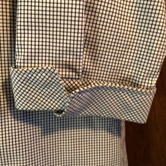 SWEET ‘FOXCROFT’ BLK/WHITE CHECKS RUFFLED BLOUSE-EUC! - Picture 4 of 9